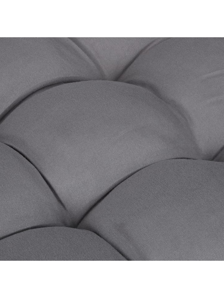 relaxdays Bankauflage in Grau - (B)180 x (H)7 x (T)50 cm günstig kaufen onesize