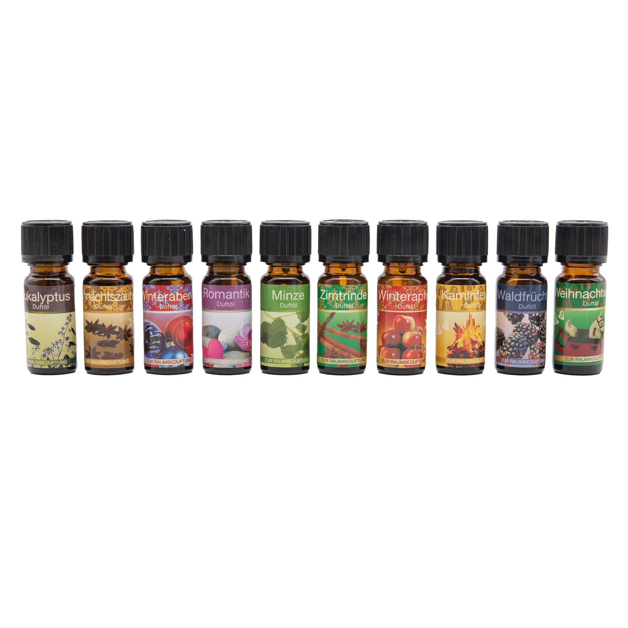 TSB Werk Luftbefeuchter 10x Duftöl Raumduft Raumöl Lampenduft Aromaöle, Raumduftöl, Lampenöl, Winter, Öl, Set