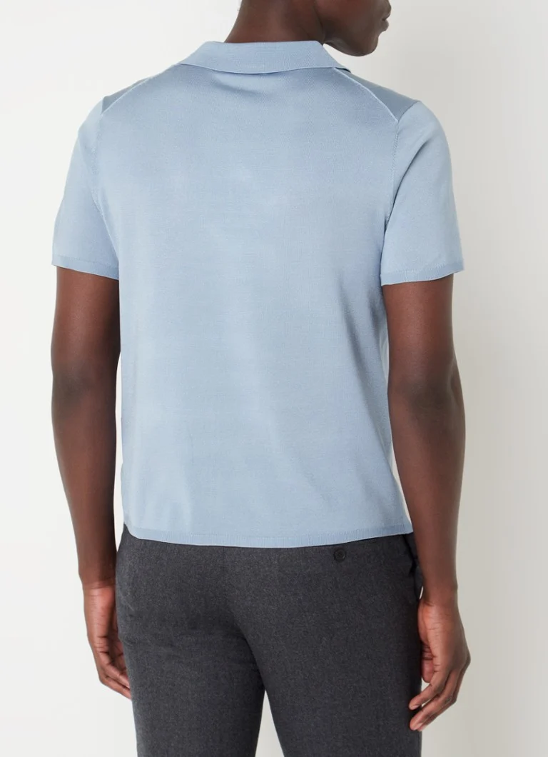 Sandro  Regular fit fijngebreide polo met stretch