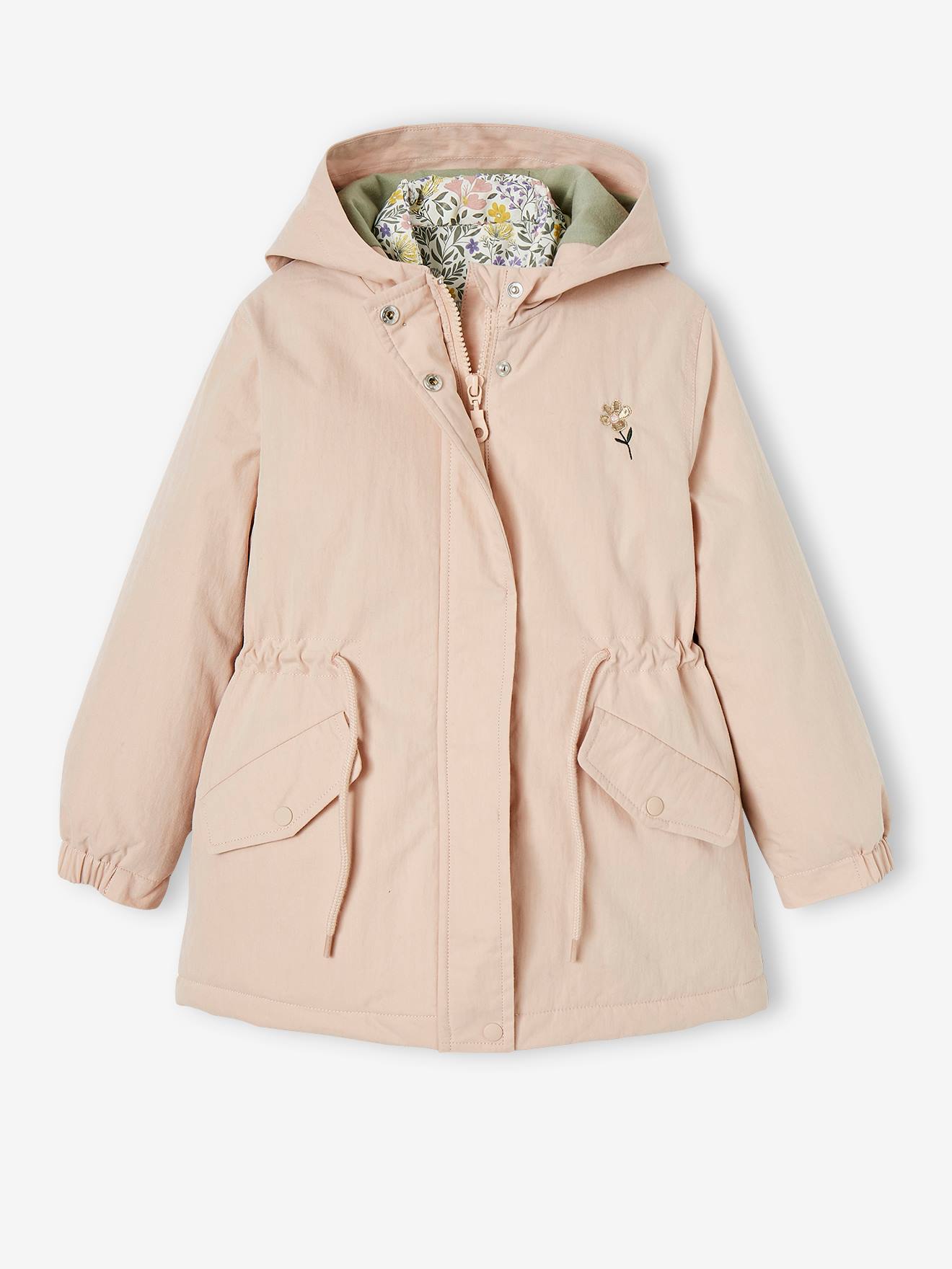 Vertbaudet 3-in-1 Mädchen Übergangsjacke mit Recyclingmaterial - zartrosa