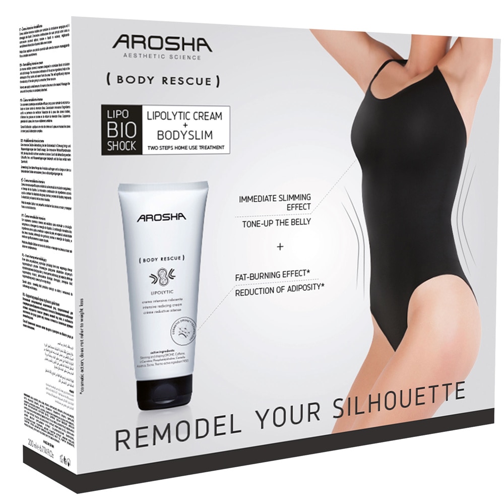 arosha Lipo Bio Shock Pack Body minceur et crème réductrice