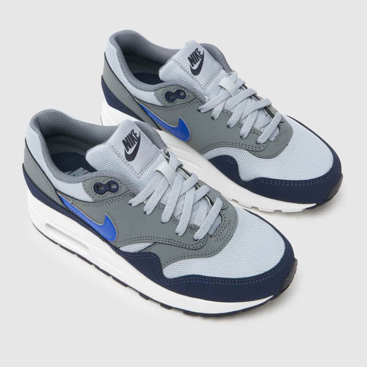 Nike grå multifärgade Air Max 1-sneakers för pojkar och ungdomar