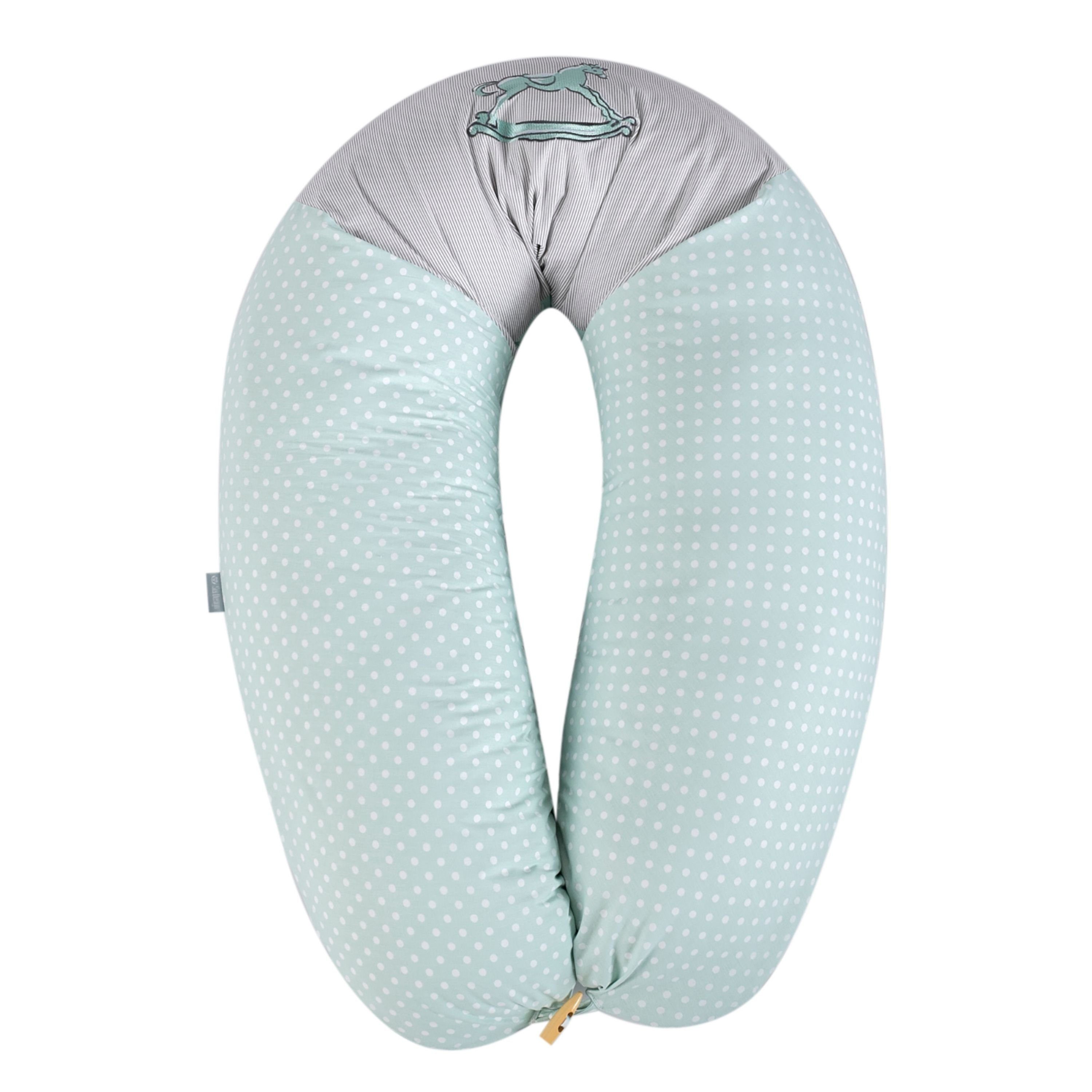 SEI Design Stillkissen Seitenschläferkissen Babynestchen Kuschelnest XXL, Schwangerschaftskissen mit Bezug, Bezug 100% Baumwolle