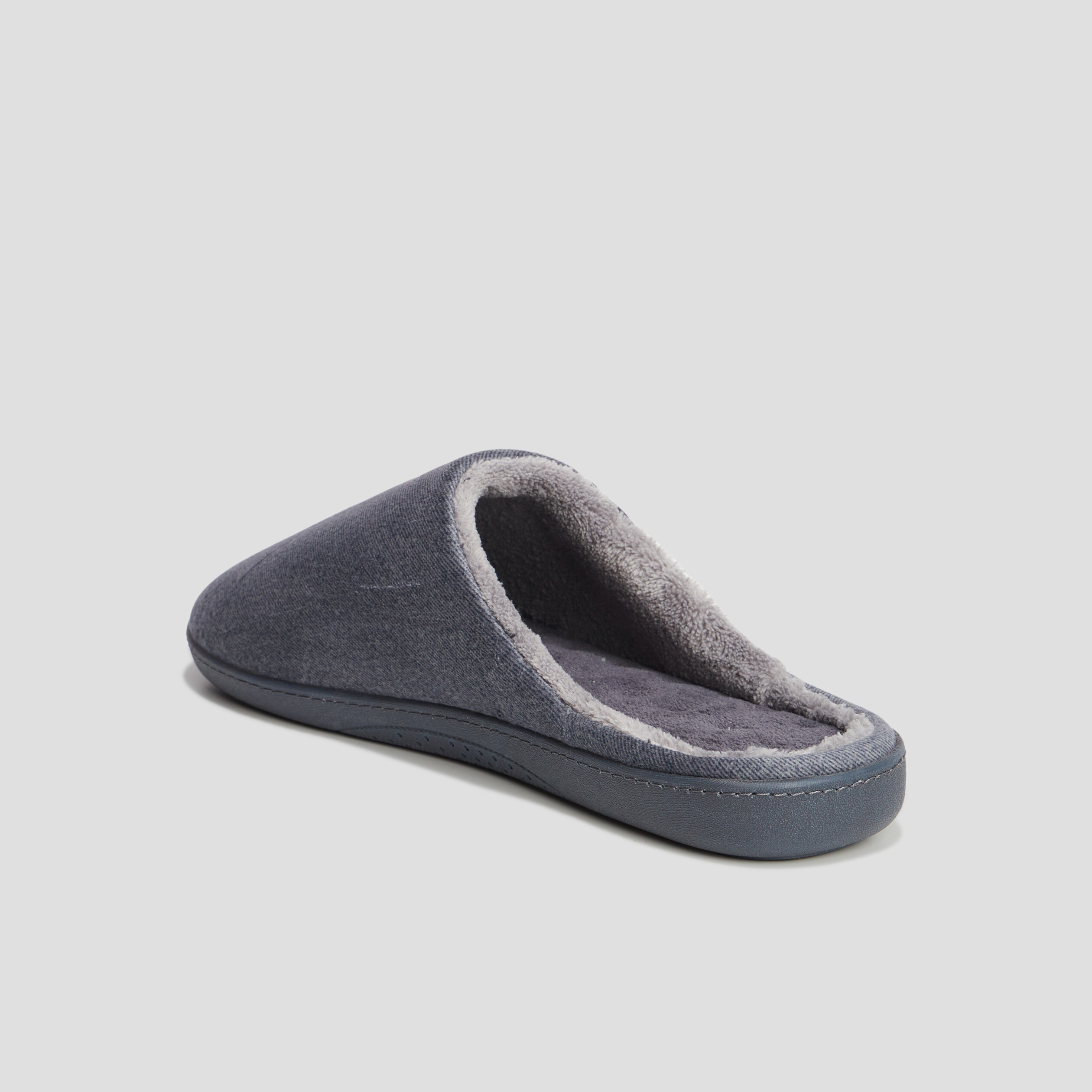 Chaussons mules Isotoner Ergonomie gris homme | La Halle