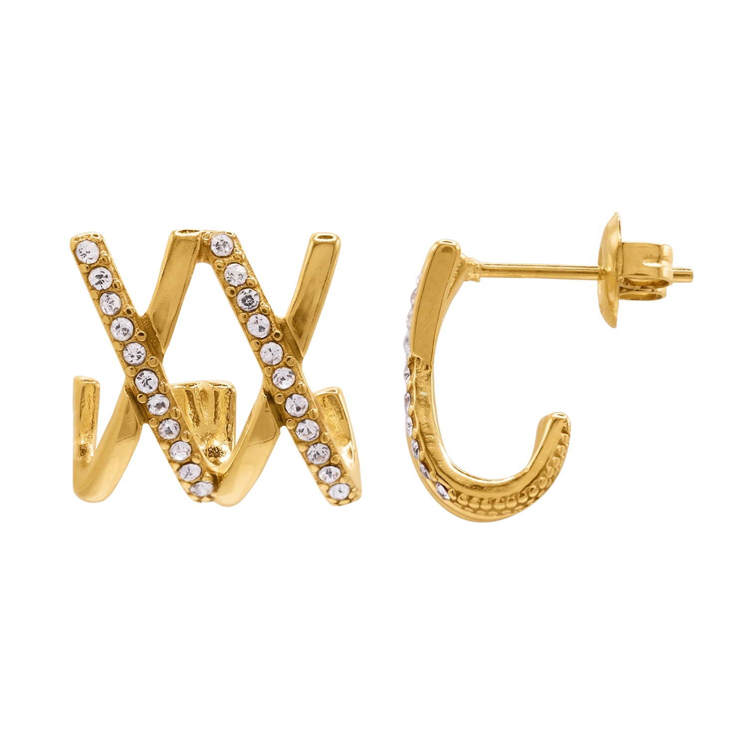 Boucles d'oreilles dorées Heideman Merete