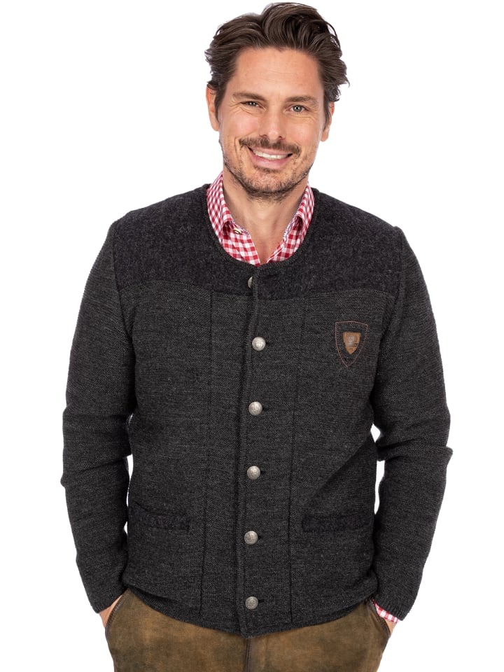OS-Trachten Strickjacke 427008-0732 in anthrazit günstig kaufen 58