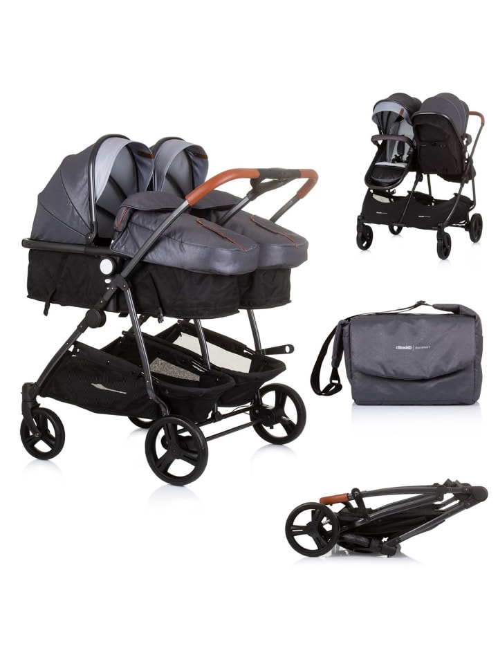 Chipolino Geschwisterkinderwagen Duo Smart in grau günstig kaufen onesize