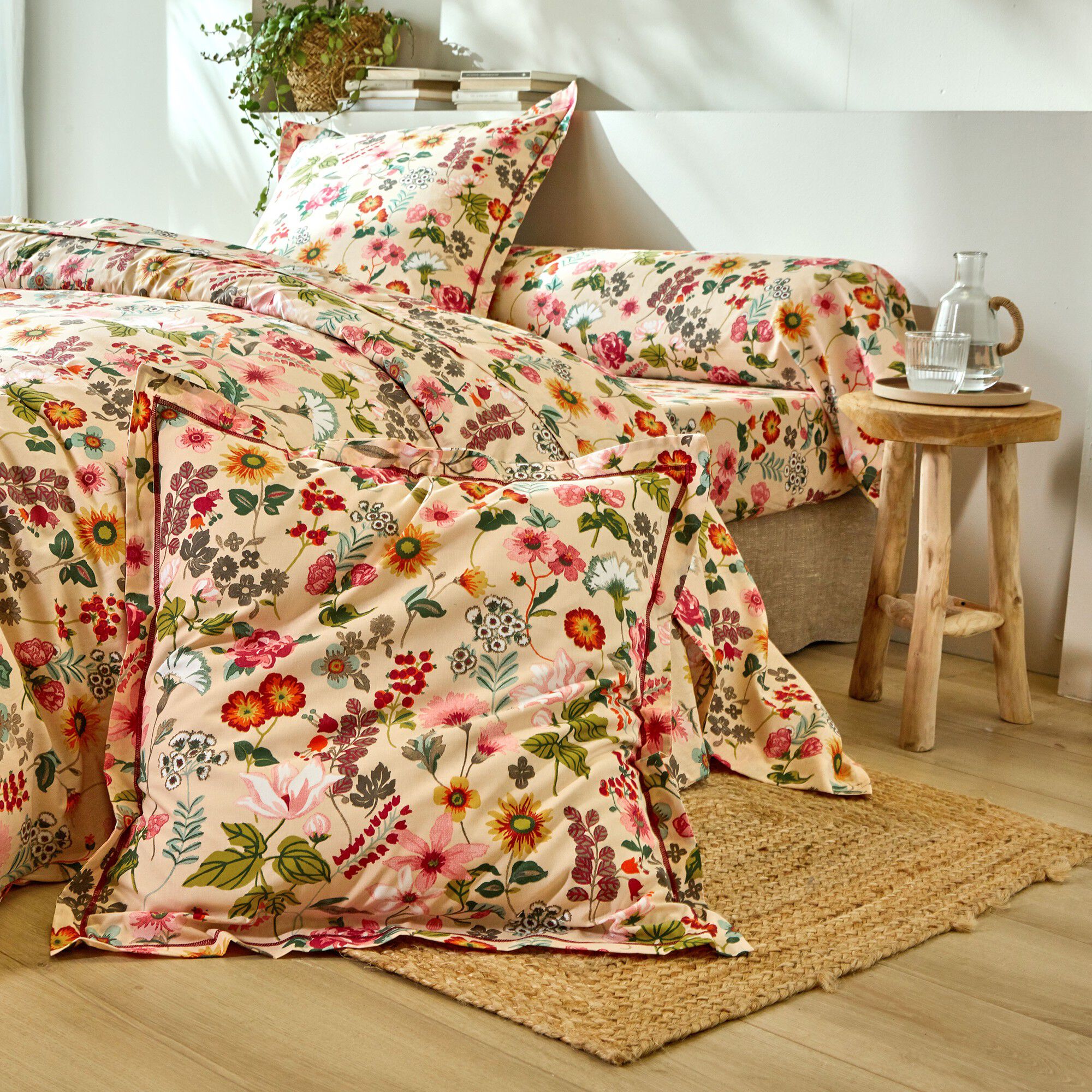 Linge de lit Kelly en coton imprimé floral