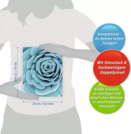 CreArt Botanisches Blau - Malen nach Zahlen für Erwachsene