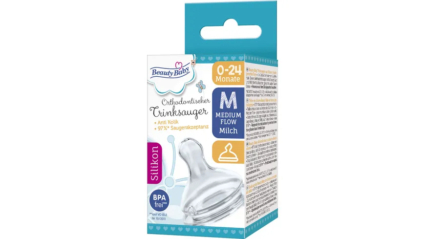 Beauty Baby Trinksauger Orthodontisch Größe M 0 bis 24 Monate