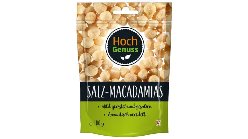 Hochgenuss Macadamias gesalzen 100 g