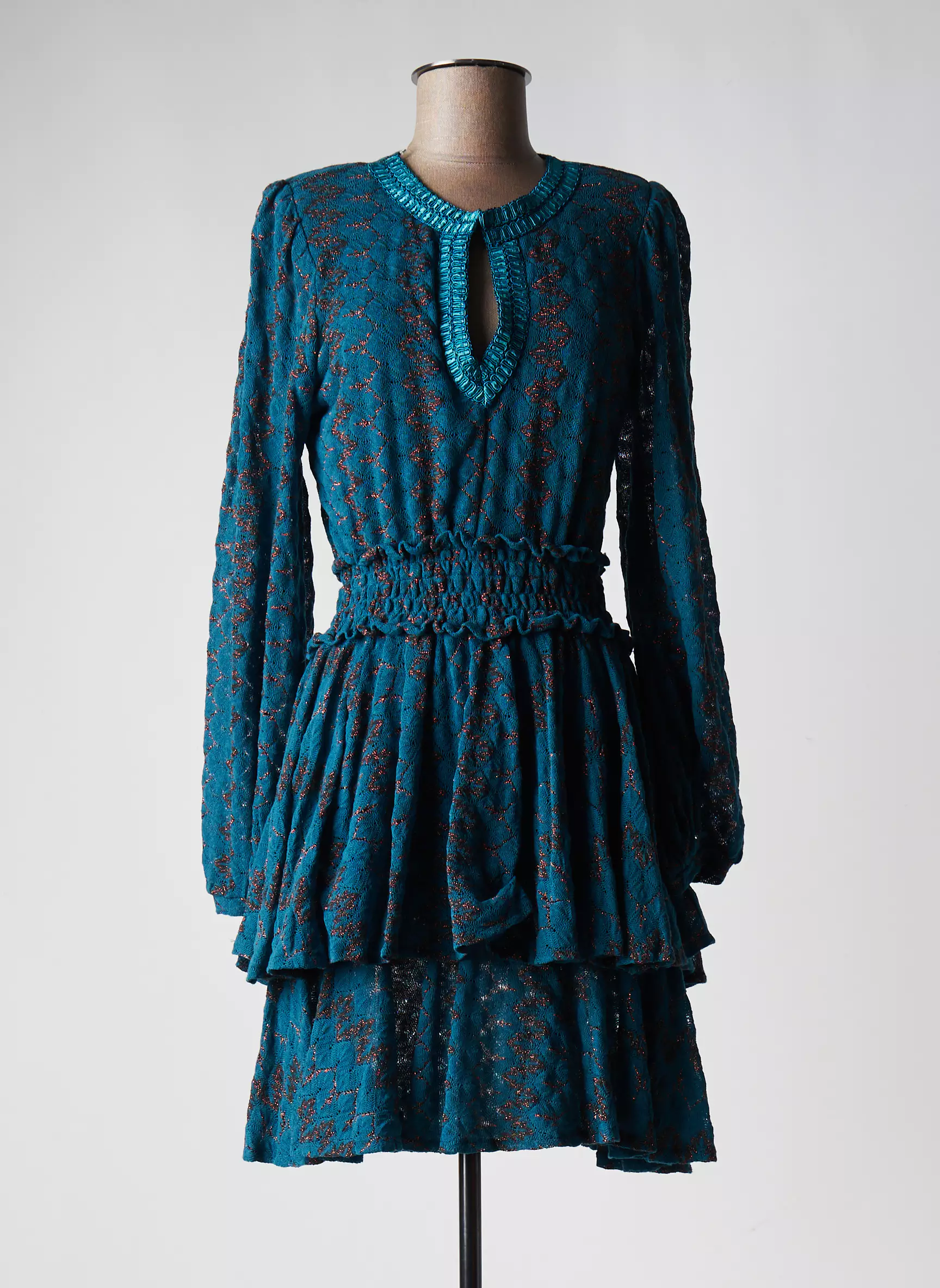 Pho Robes Mi Longues Femme couleur bleu