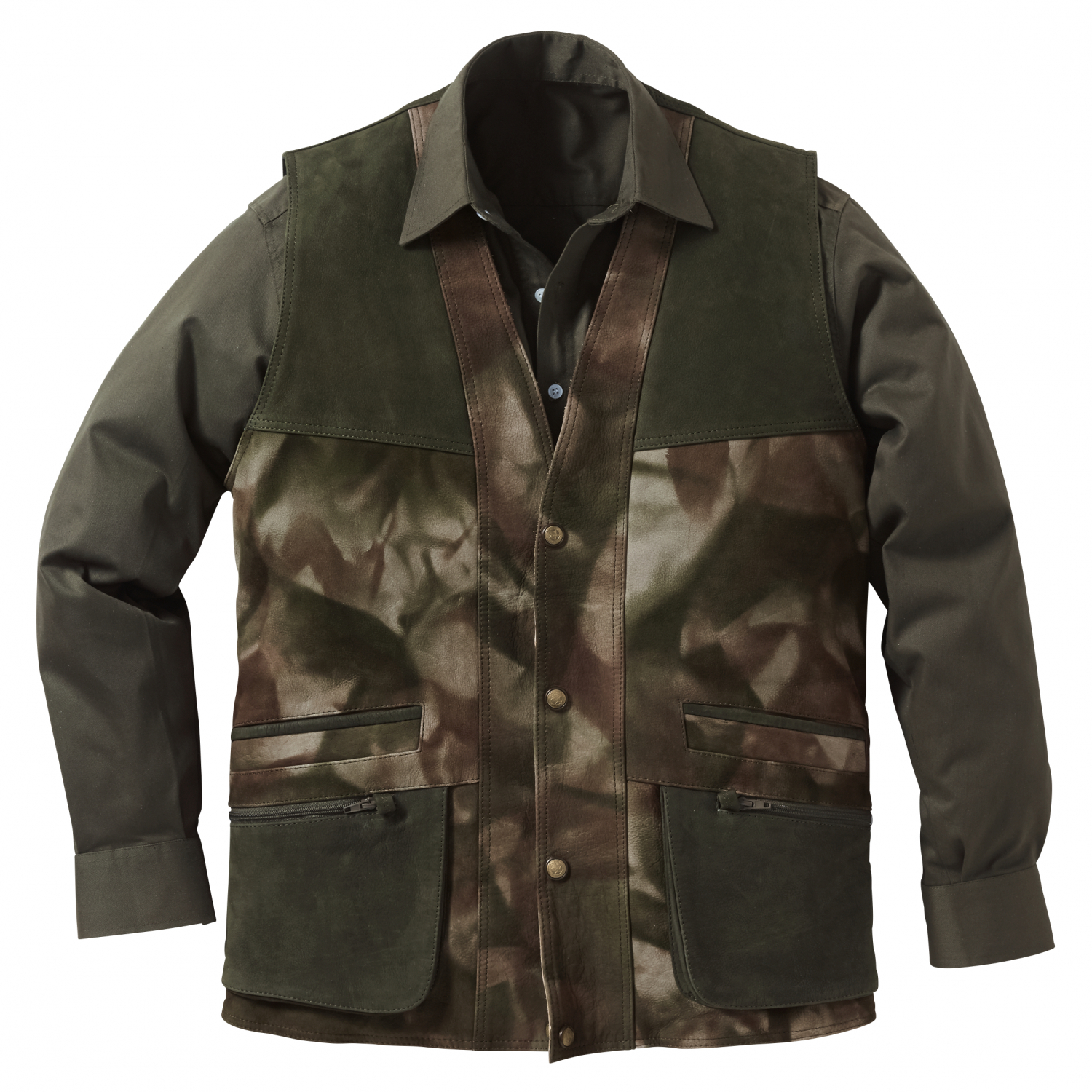 il Lago Prestige Herren Lederweste (camouflage)