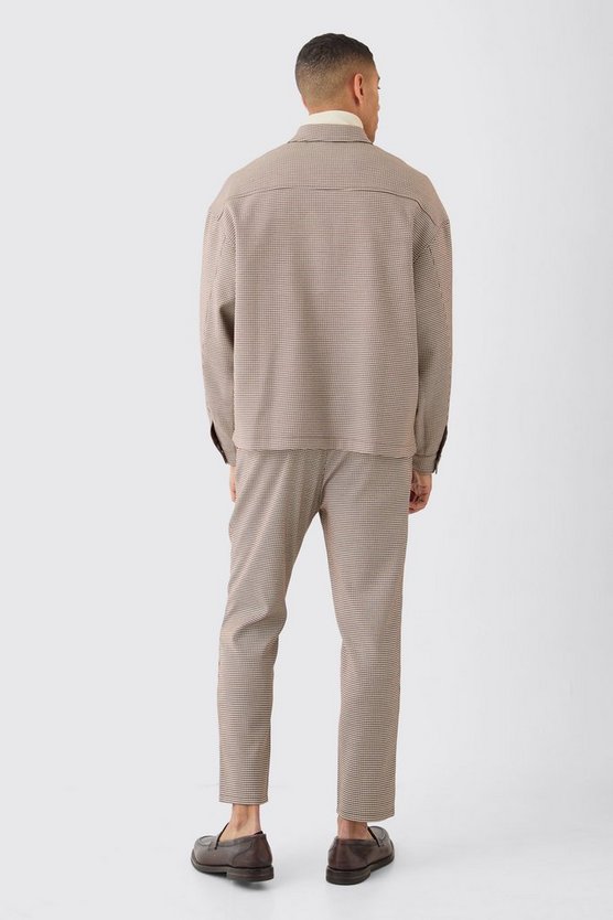 Schmale karierte Hose