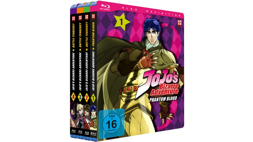 Jojo's Bizarre Adventure Part 1: Phantom Blood & Part 2: Battle Tendency - Blu-ray Gesamtausgabe ohne Schuber  [4 BRs]