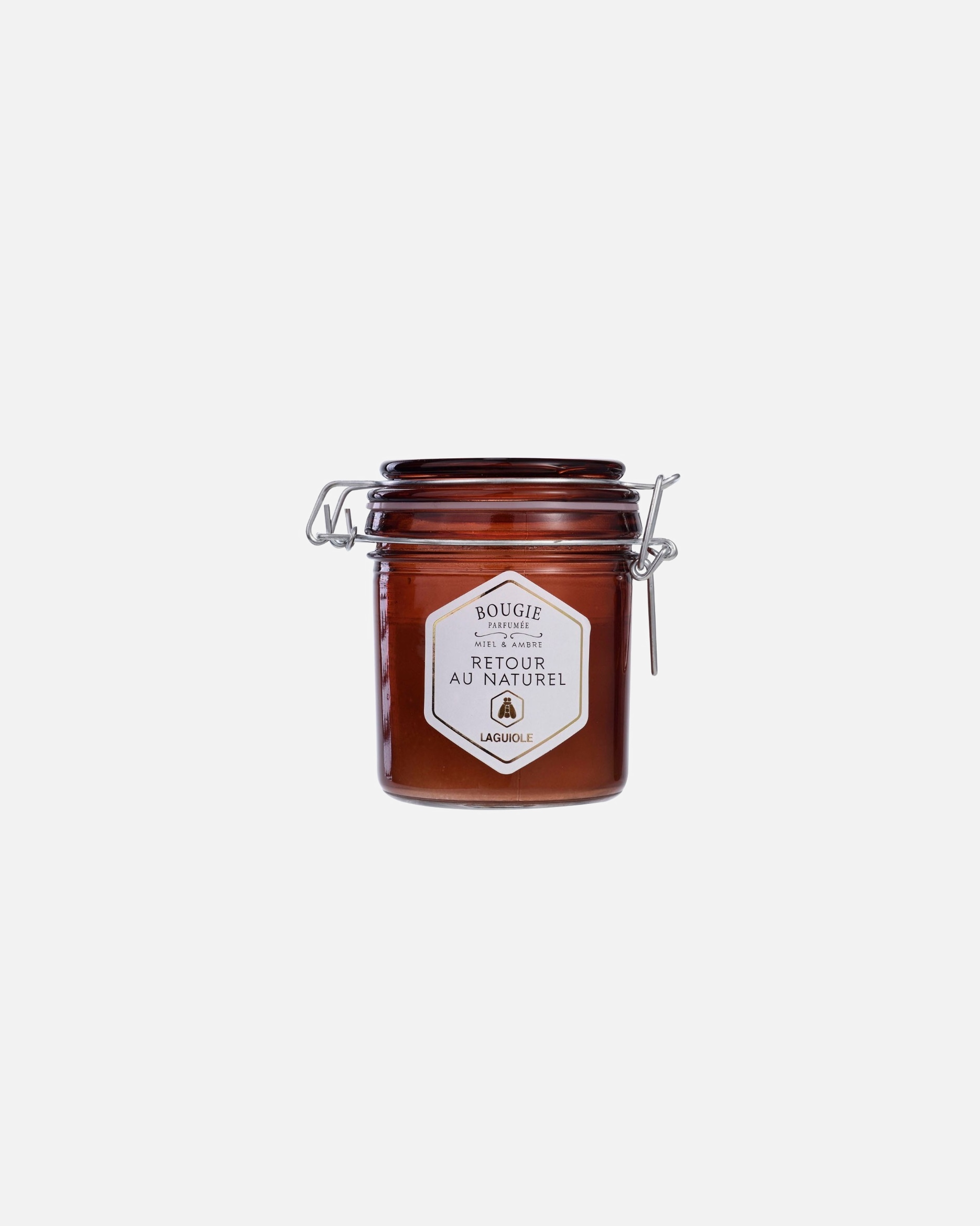 Świeca Guiole – Back to Nature, zamknięcie na zawiasach, zapach bursztynu i miodu, 150 g