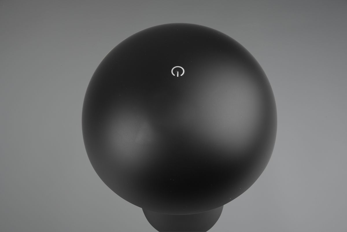 Reality Leuchten Akku Tischlampe Lennon Schwarz