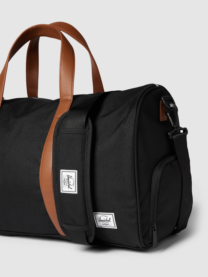 Weekender mit Label-Detail Modell 'Novel' in schwarz