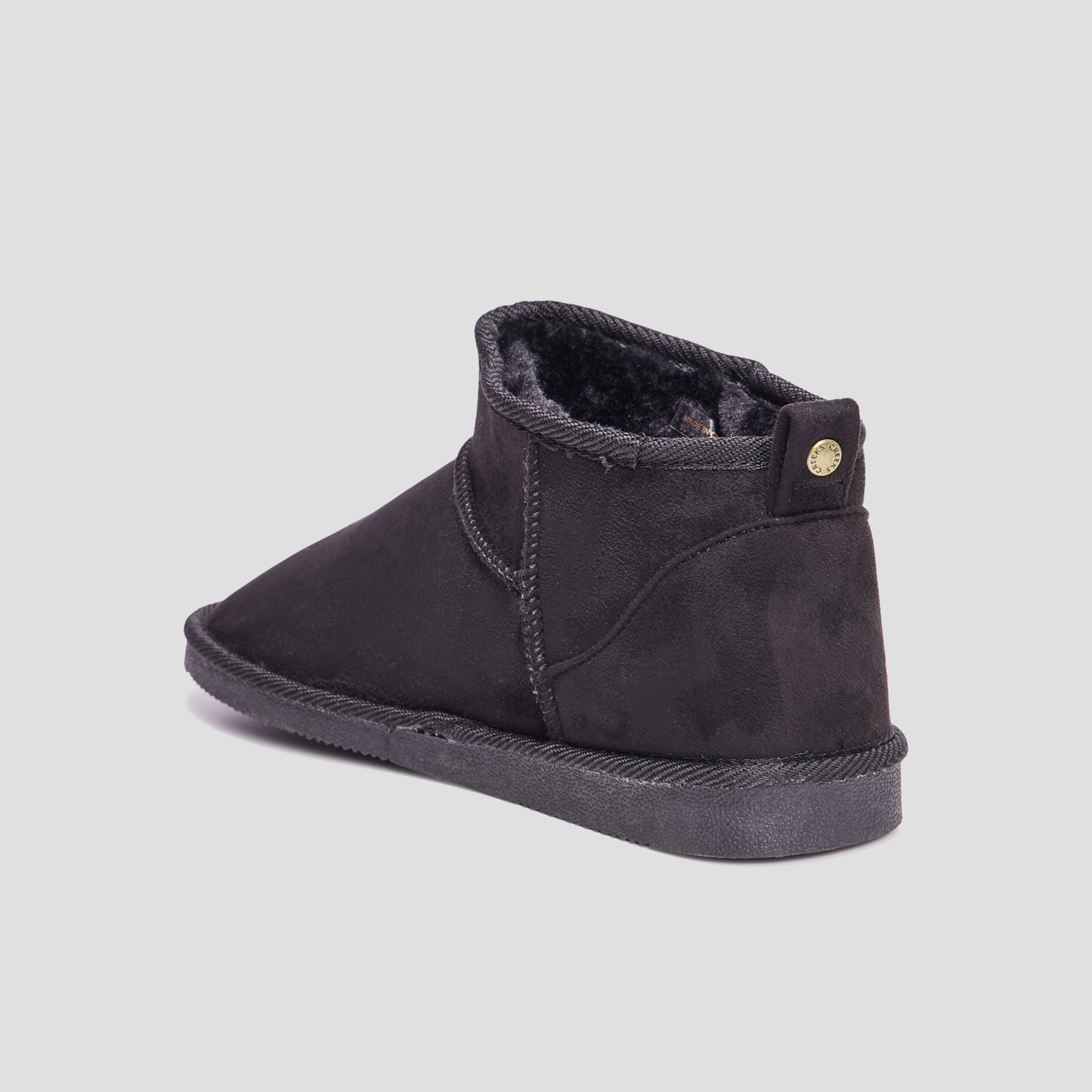 Bottines imitation fourrure noir femme | La Halle