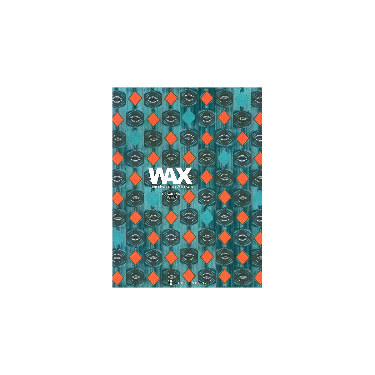 WAX Geschenkpapier-Heft, Die Farben Afrikas - Motiv Rote Karos, 10 Bögen 50 x 70 cm