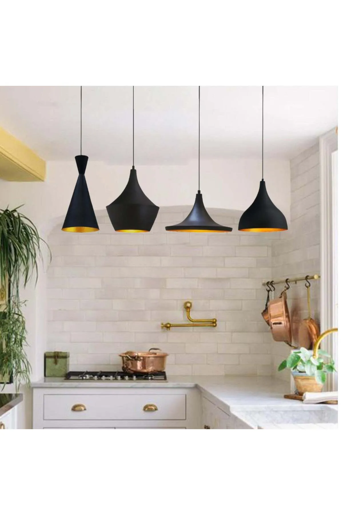 Bamyum  Esstischlampe Hängend 4 Flammig Pendelleuchte Set aus 2-3-4 Pendellampen Hängelampe Pendelleuchte