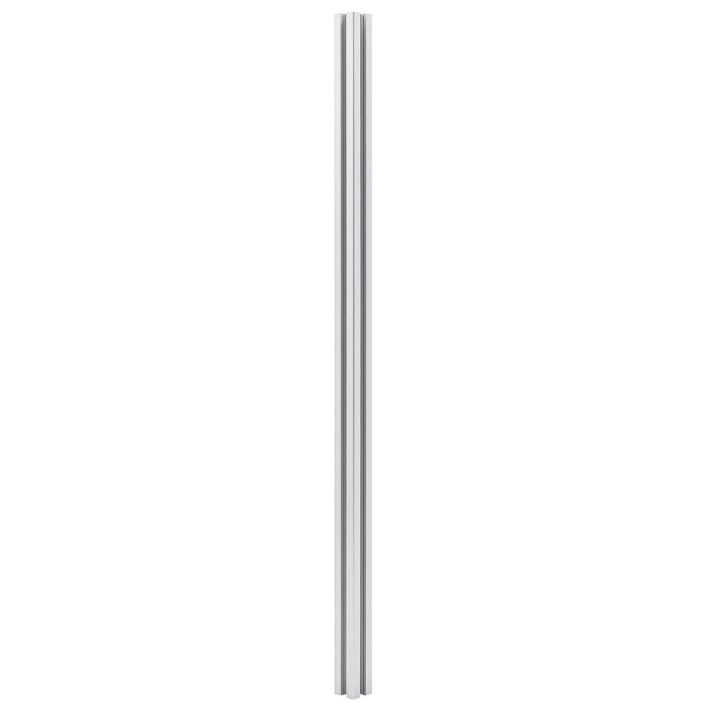 vidaXL Zaunpfosten Zaunpfosten 2 Stk. Aluminium 185 cm, (2-St)