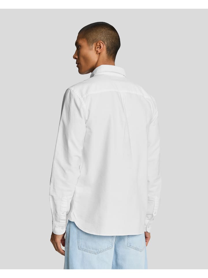 Lyle & Scott Langarmhemd in Weiß günstig kaufen