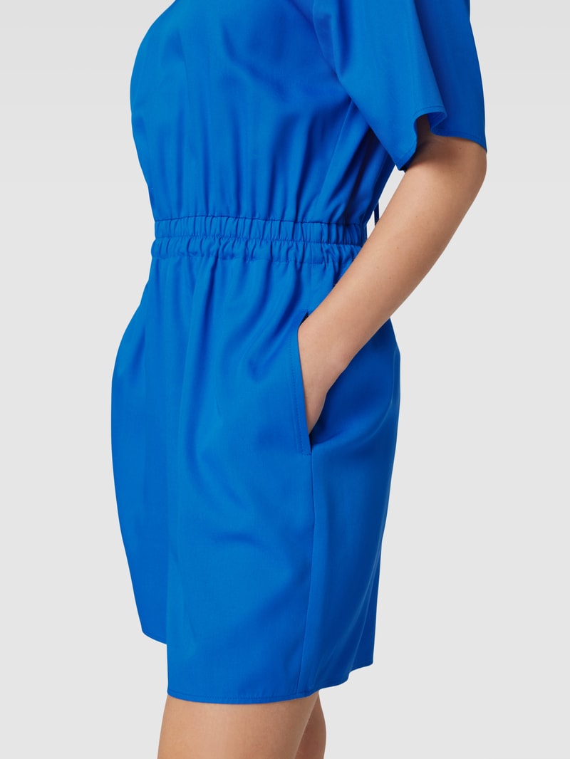 Playsuit mit Taillenbund in royalblau