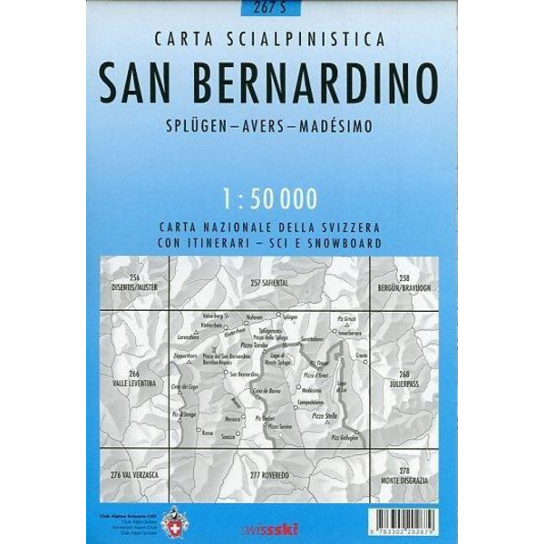Swisstopo 1 : 50 000 San Bernardino Ski - Wanderkarte