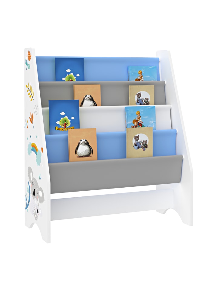 en.casa Kinderregal Fisterra in Blau (H)74cm (B)62cm (T)29cm günstig kaufen onesize