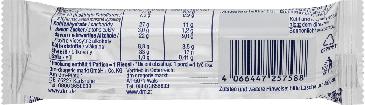 Proteinriegel 33%, Peanut Caramel Geschmack, White Edition, 40 g