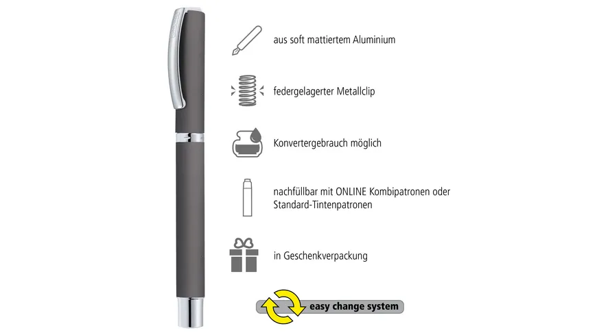 ONLINE Füllhalter Vision Classic Stone in Slimsy Box