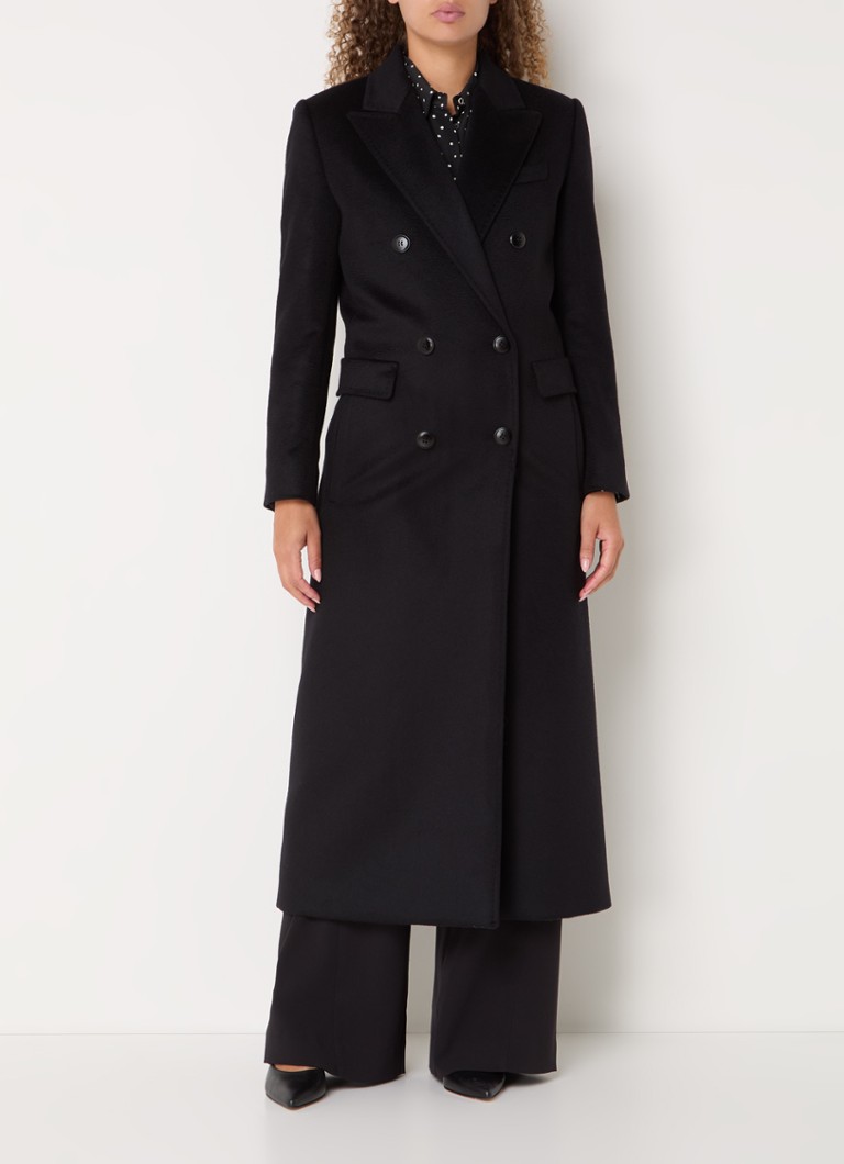 Cappotto doppiopetto MaxMara Abile in lana vergine con tasche a patta