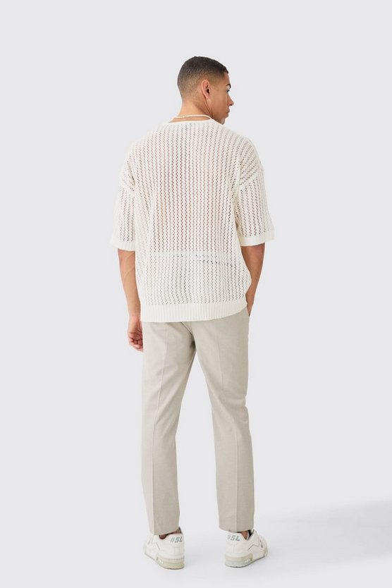 Oversize T-Shirt mit Tasche und Naht-Detail