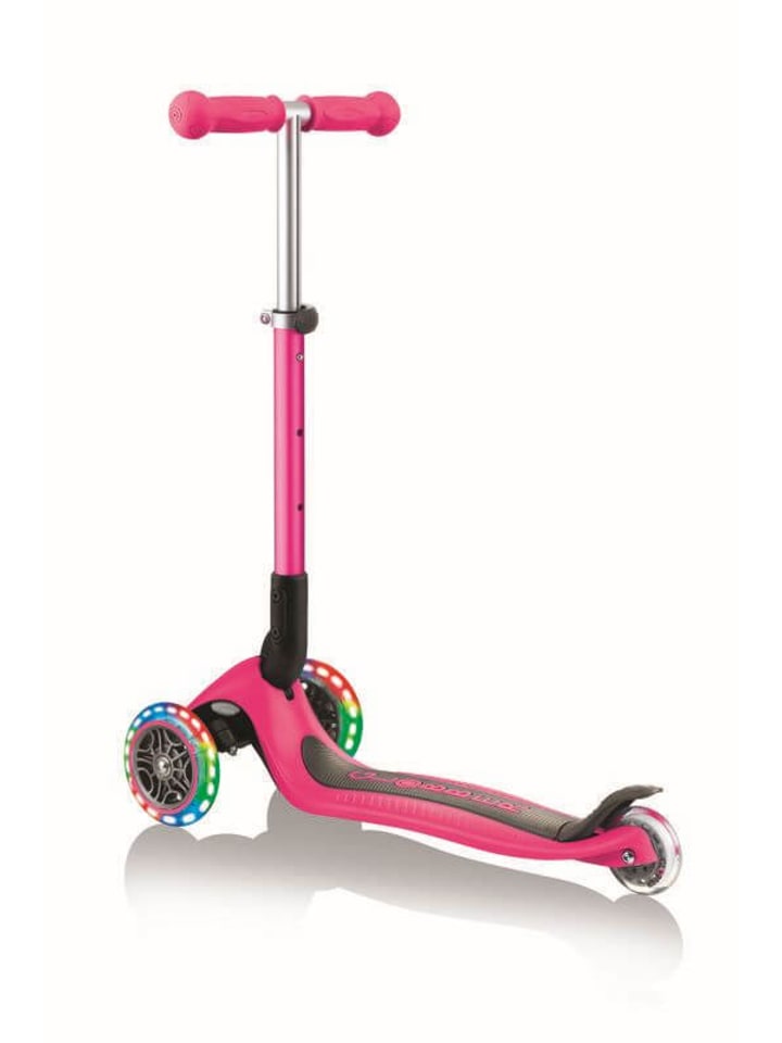 GLOBBER Roller Scooter Junior Klappbar Lights fuchsia pink, Leuchtrollen, 2-6 Jahre günstig kaufen onesize