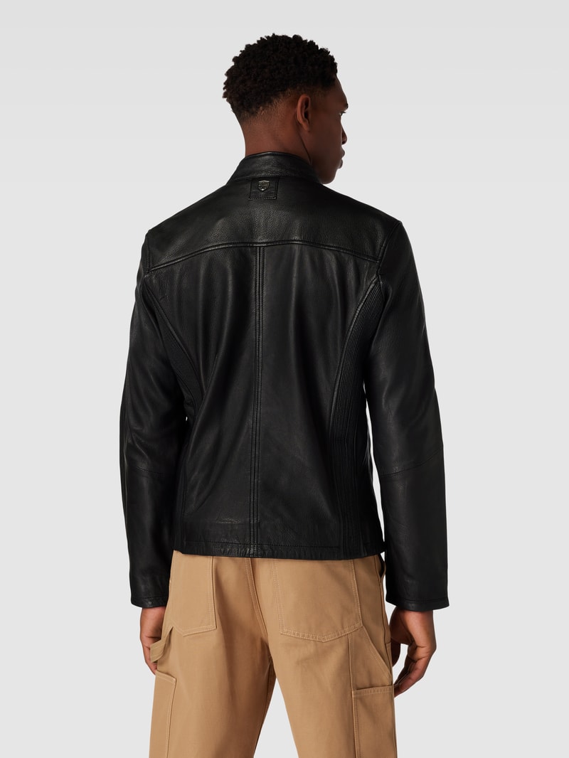 Bikerjacke mit Brusttasche Modell 'GMJAQUA' in schwarz