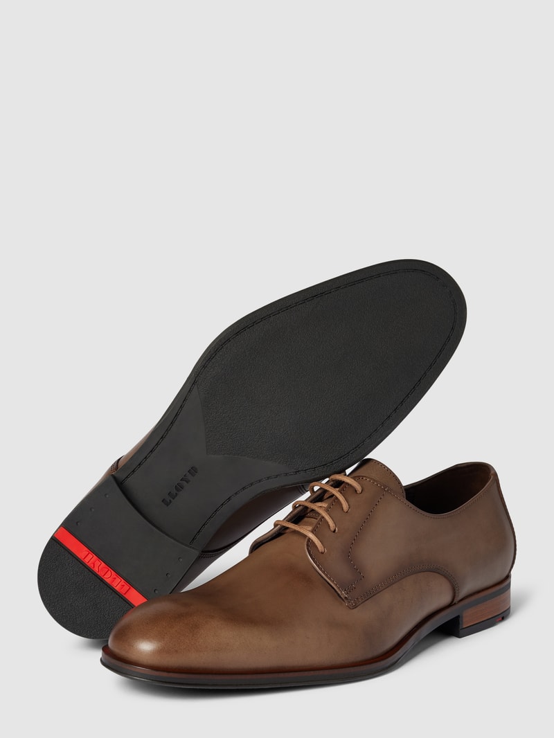 Derby-Schuhe aus Leder Modell 'SABRE' in beige