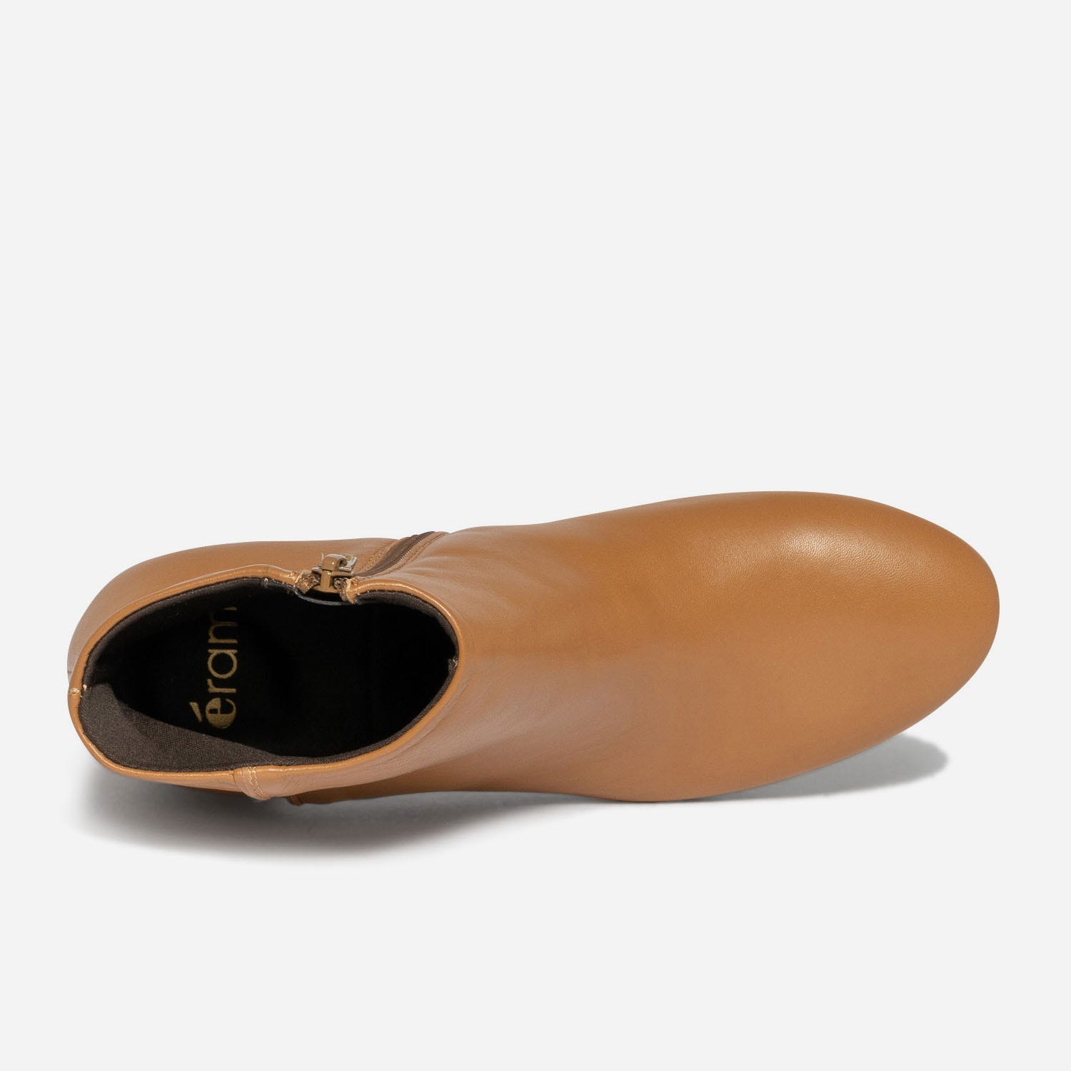 Boots camel en cuir