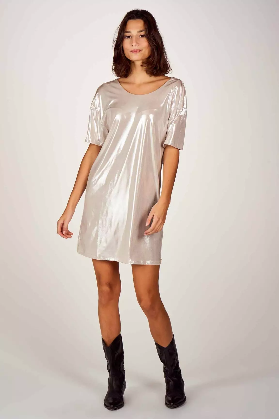 Guess Robes Courtes Femme couleur gris
