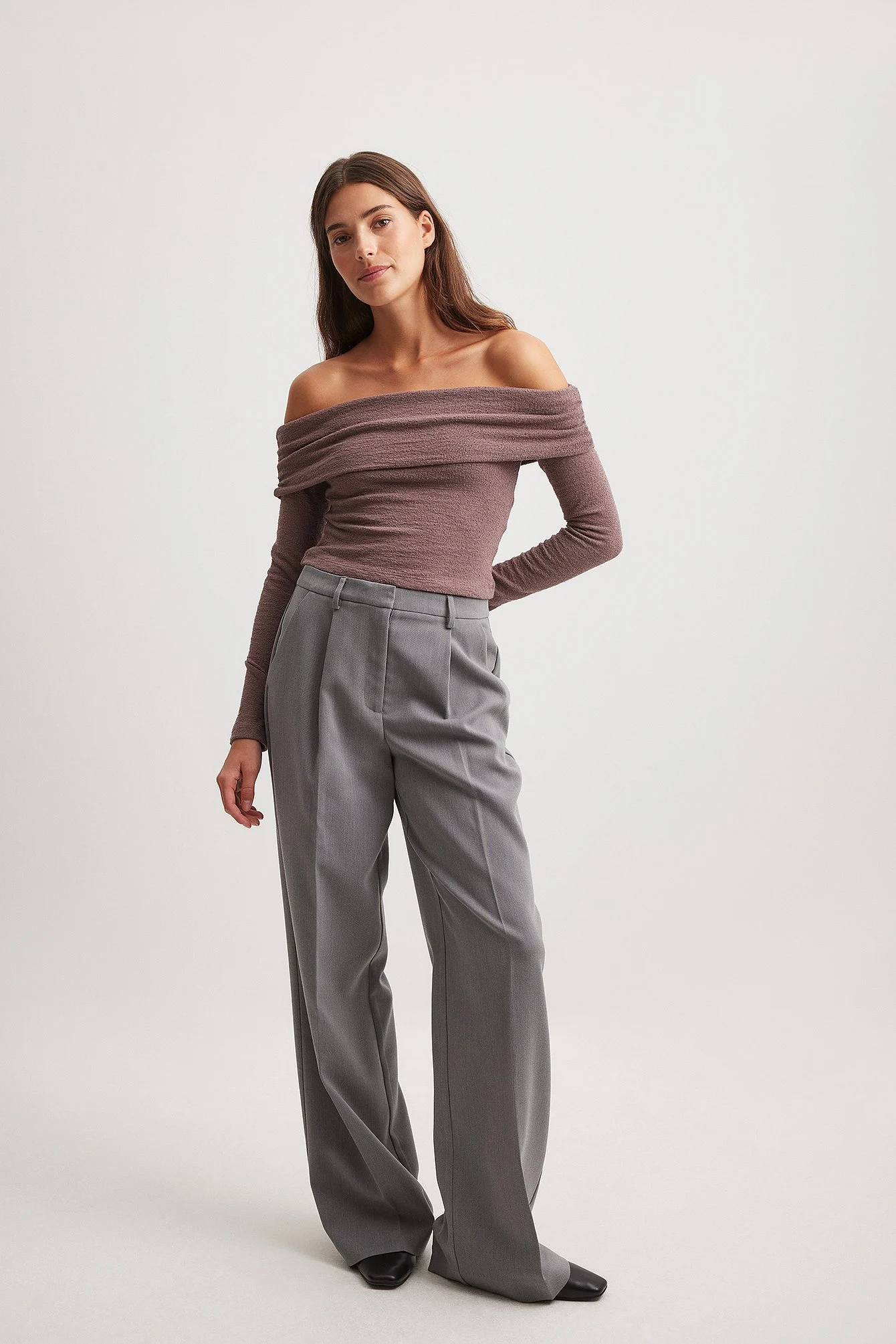 Schulterfreies Jersey-Top