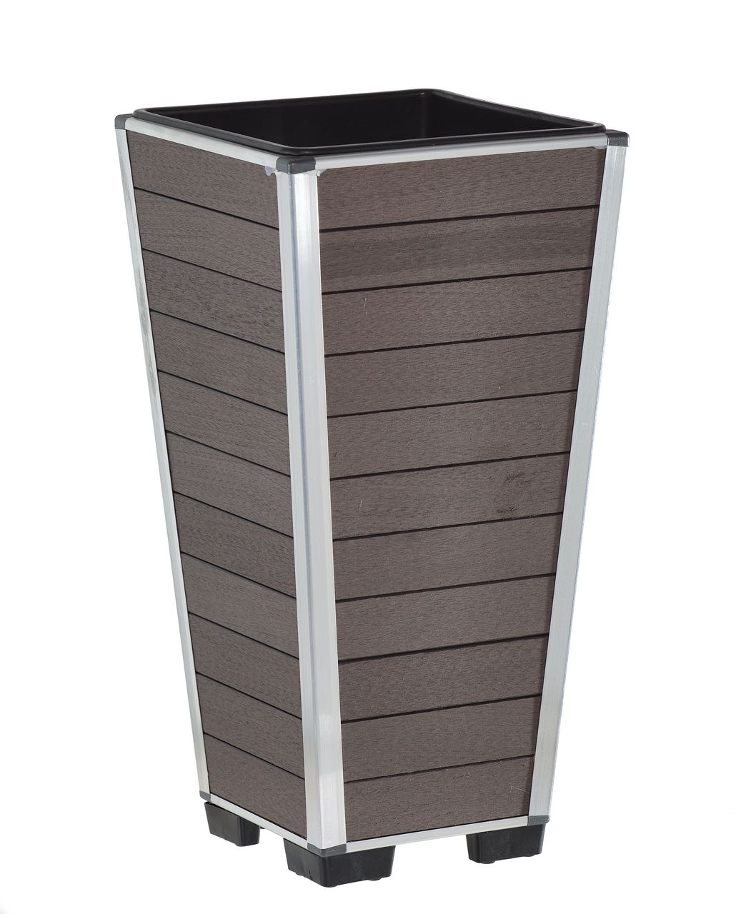Weles Pflanzgefäß WPC, 27 x 27 x 53cm, braun