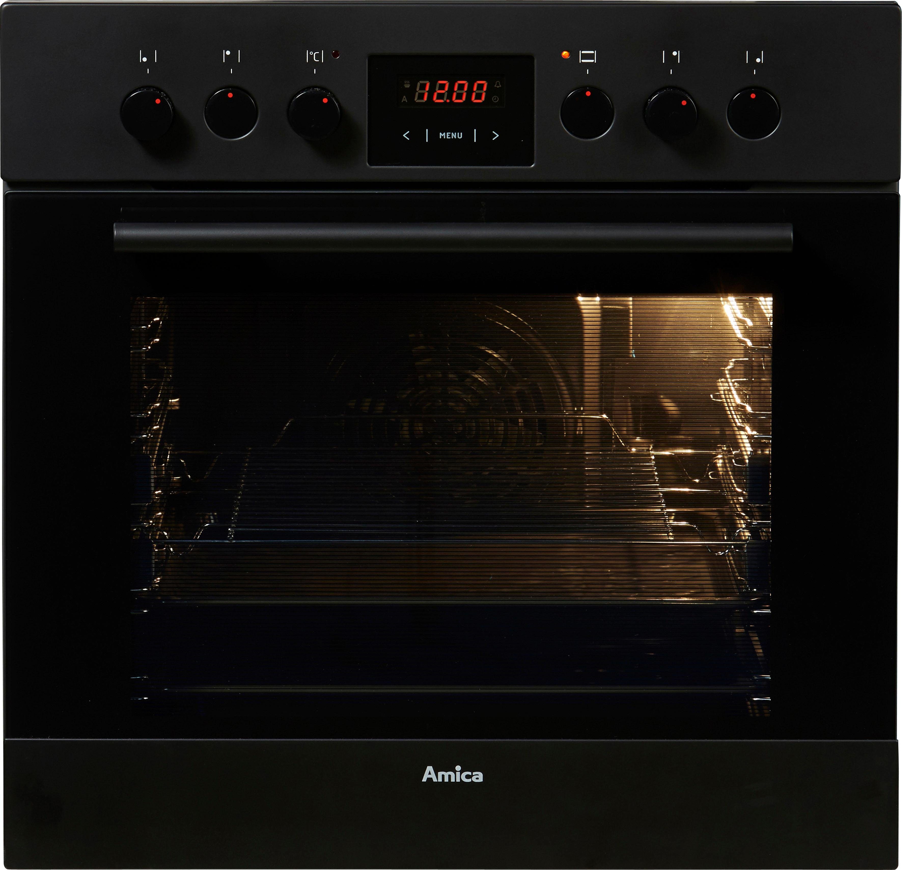 Amica Elektro-Herd-Set EHC 12921 SM, mit Backauszug, SteamClean-Funktion