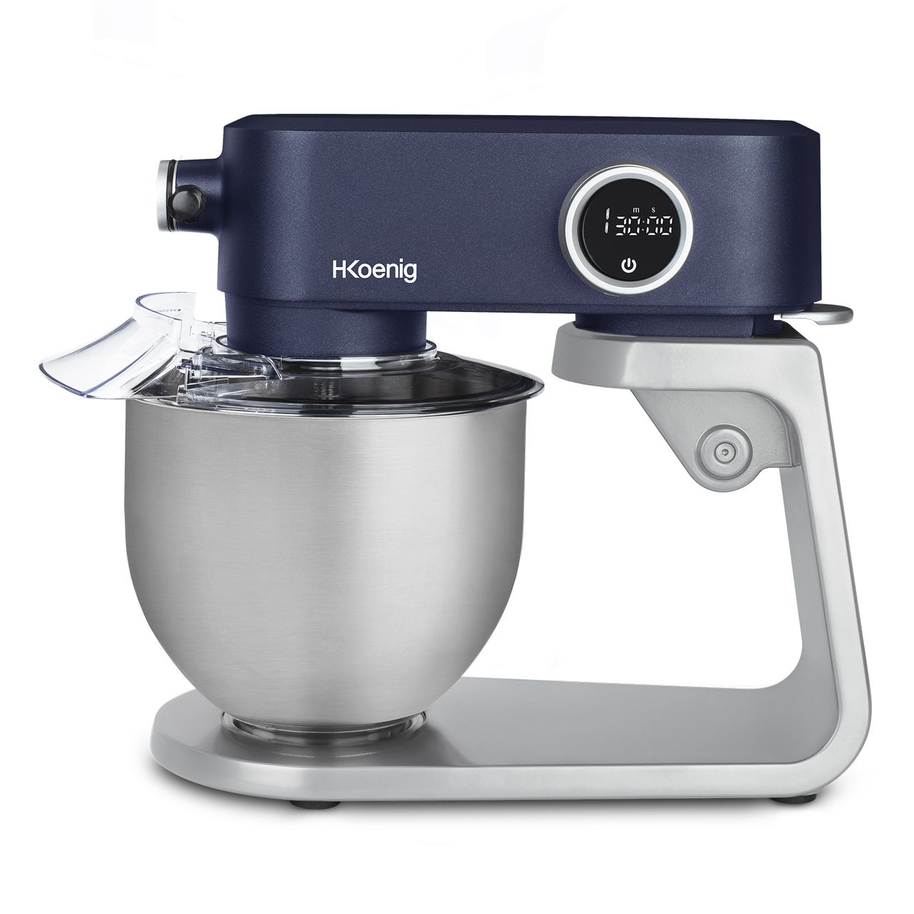 H.Koenig KM126 Küchenmaschine, professionell, multifunktionell, 5 l, Edelstahl, Mattblau, leistungsstark, 800 W, 8 Geschwindigkeitsstufen