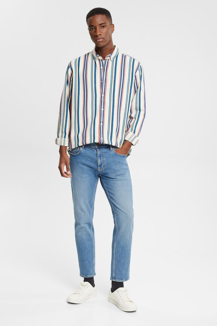 Button-Down-Hemd mit mehrfarbigen Streifen