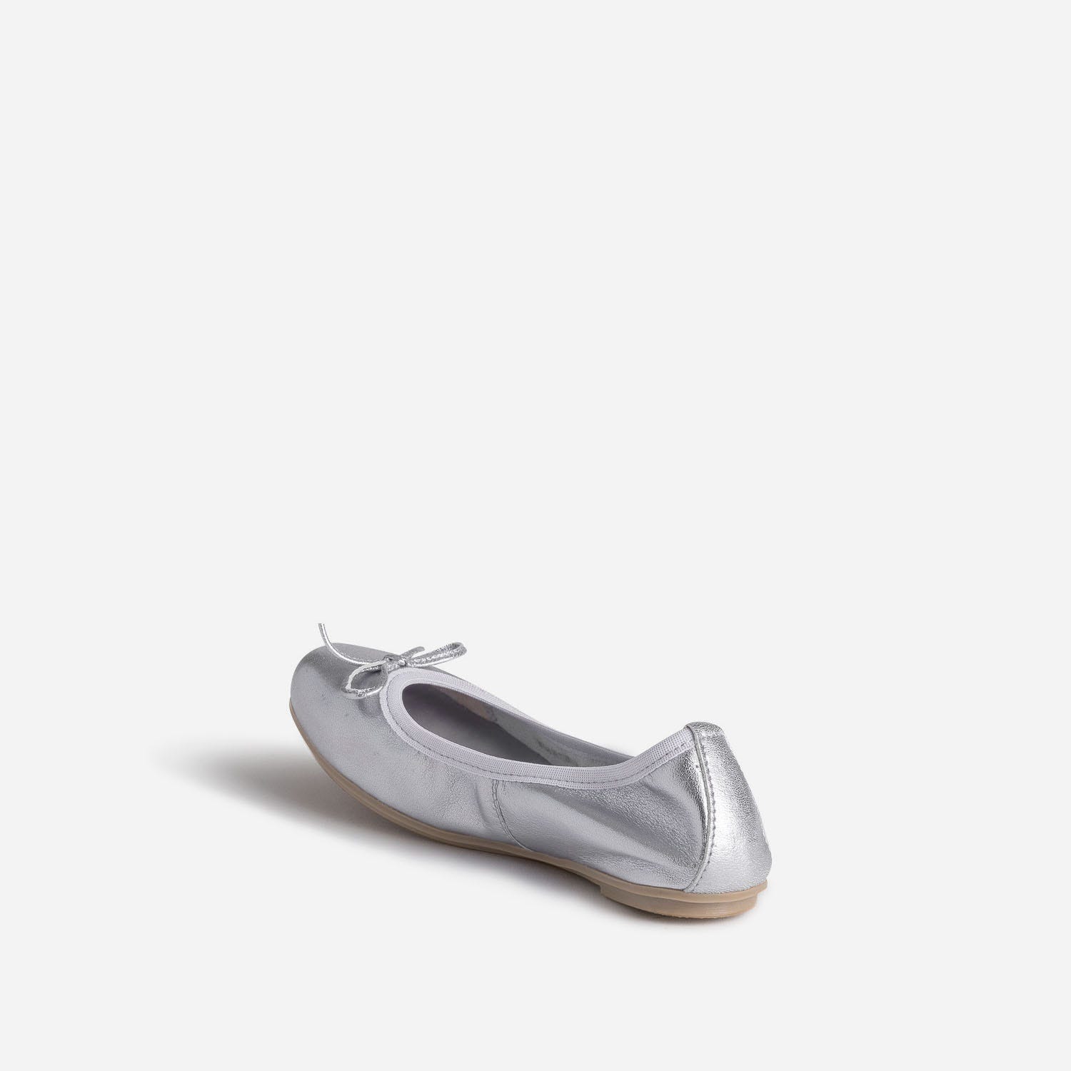 Ballerine BUGGY parme en cuir métallisé