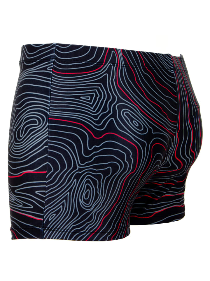 GUGGEN MOUNTAIN Badehose Linien in Rot günstig kaufen