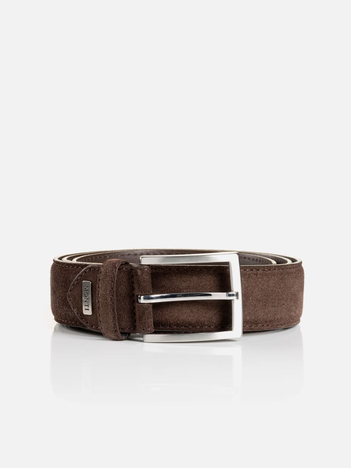 Monti Ledergürtel MONTREAL in dark brown uni günstig kaufen