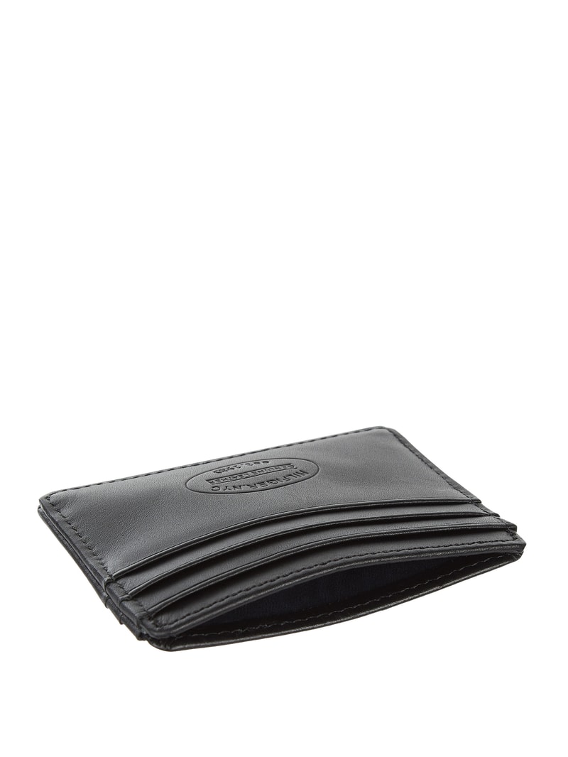 Kartenetui aus Leder in schwarz