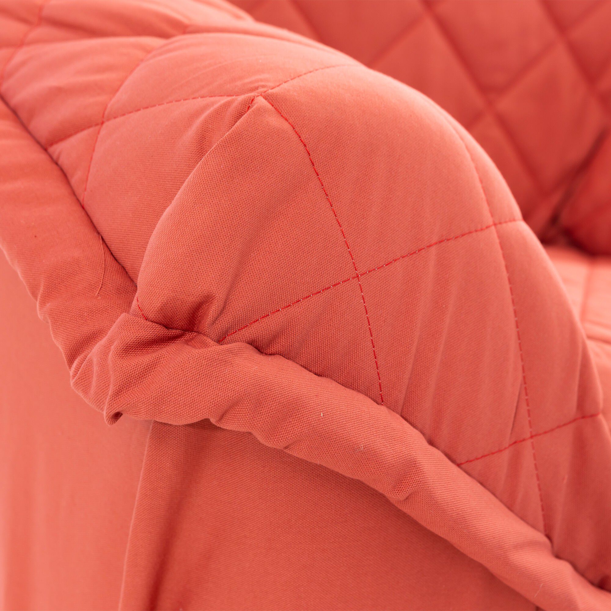 Housse bachette matelassée coton uni fauteuils canapés accoudoirs
