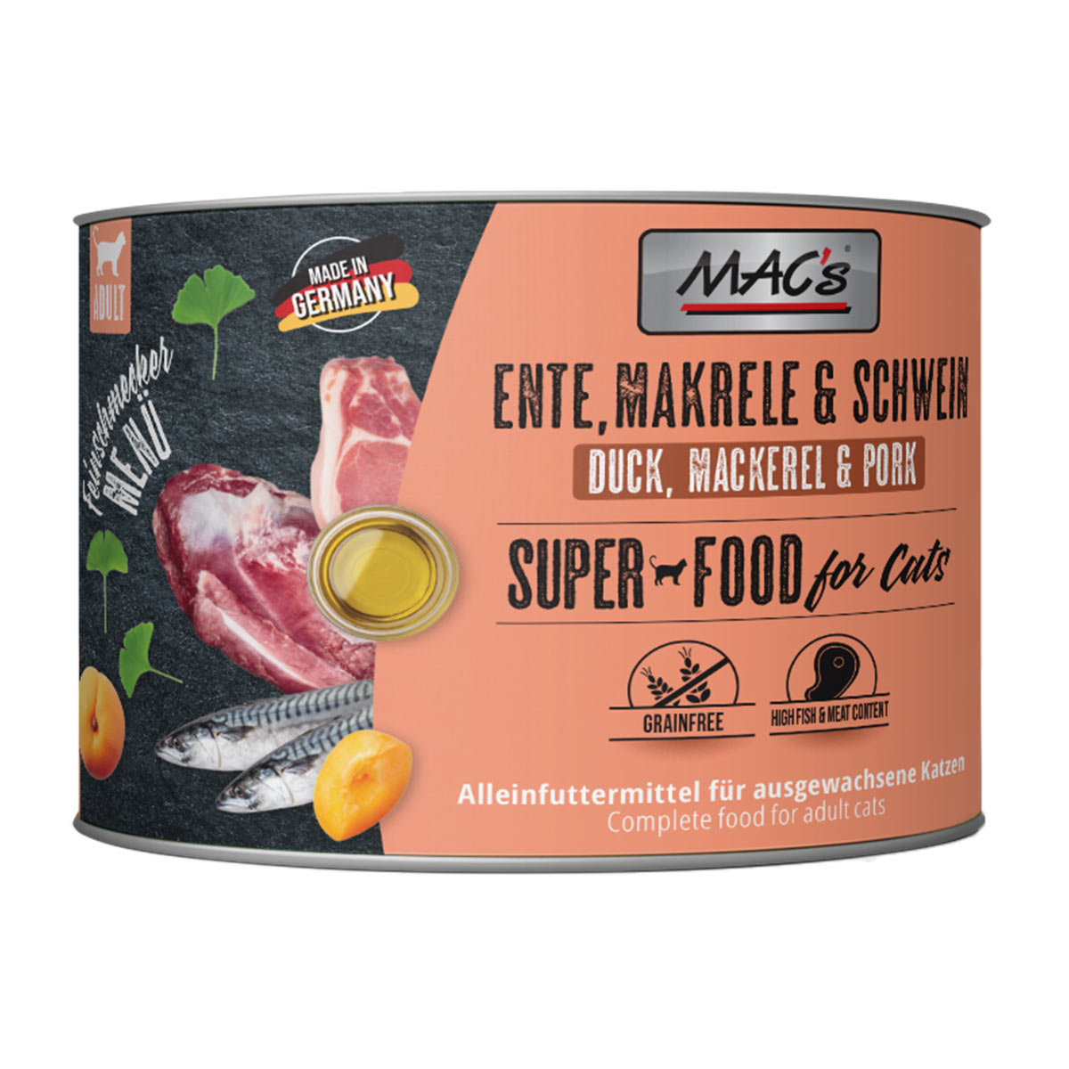 MAC's Cat Feinschmecker Ente, Makrele & Schwein bei ZooRoyal